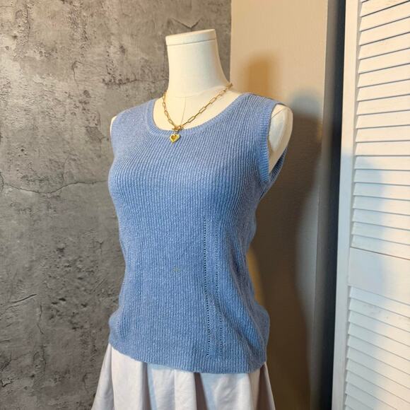 Preppy Baby Blue Knit Vest - Picture 5 of 7